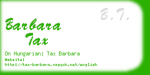 barbara tax business card